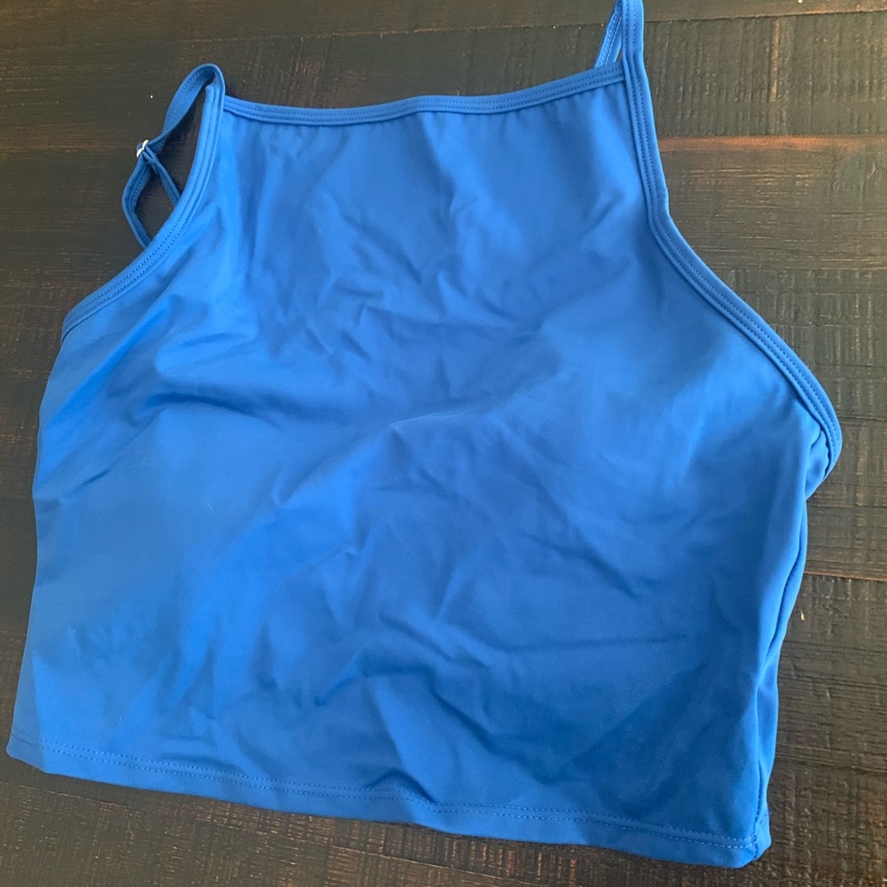 Kortni Jeane EUC square top bright blue medium